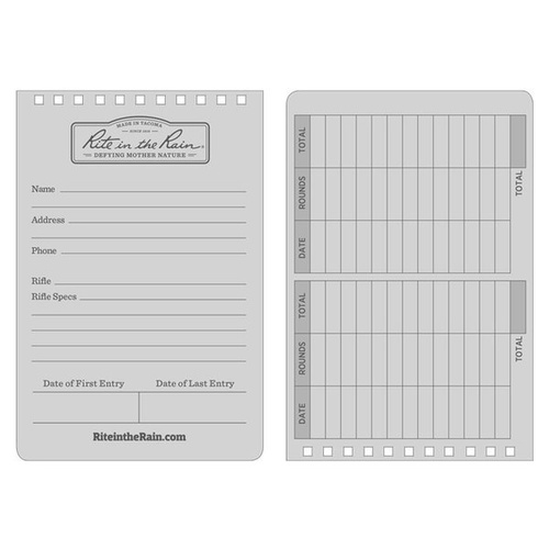 Rite in the Rain - All-Weather DOPE Logbook - 4 x 6" - D746 - Black
