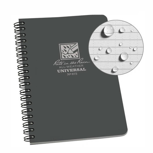 Rite in the Rain - All-Weather Notebook - 4 5/8 x 7" - 873 - Gray