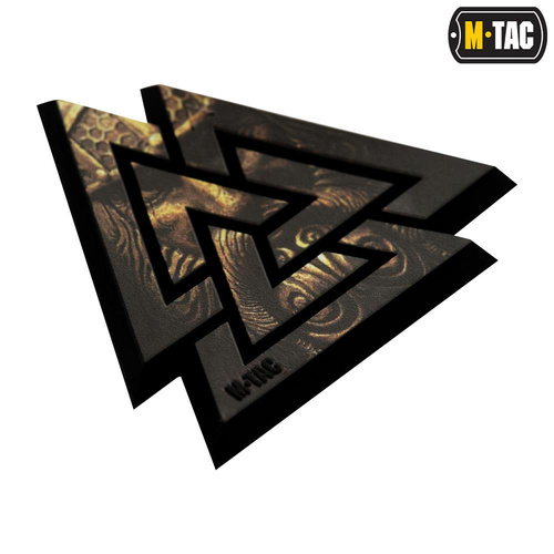 M-Tac - 3D PVC Valknut Patch - Black / Coyote - 51161205