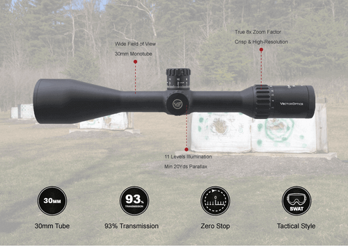 Vector Optics - Riflescope Continental x8 3-24 SFP Zero Stop - 56 mm - Black - SCOL-T50