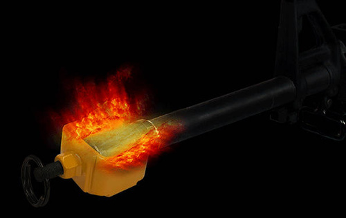 UTG - Gen III Integral Blank Firing Adaptor for AR/M16 Carbine - Yellow - MNT-16AD2-C