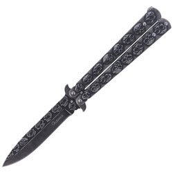 Martinez Albainox - Butterfly knife Balisong Skulls Stone Wash - 02184