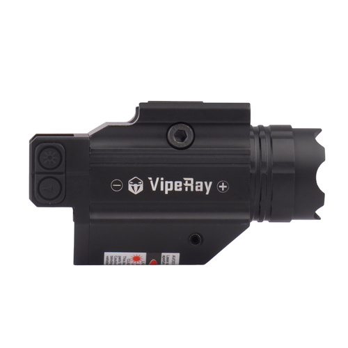 VipeRay - Tactical Flashlight with Laser for Pistols Doublecross Compact - Combo - Black - SCRL-05