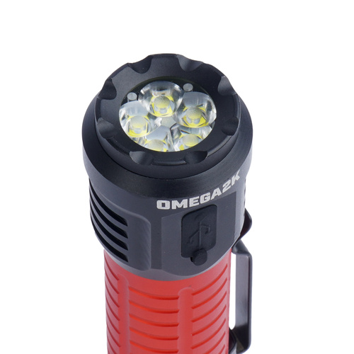 Falcon Eye - Handheld Flashlight Omega 2K - Strobe - 2000 lm - Black/Red - FHH0142