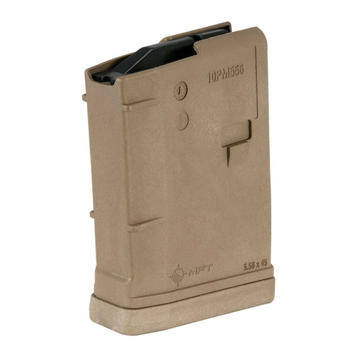 MFT - Polymer Magazine for AR-15 / M4 - 5,56 x 45 mm/.223/.300 AAC Blackout - 10 Rounds - Scorched Dark Earth - 10PM556BAG-SDE