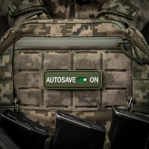 M-Tac - Morale Patch Autosave PVC - 3D - Olive - 51116701