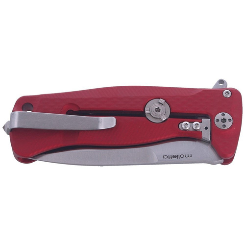 Lion Steel - Folding Knife SR22A - Aluminum Red / Satin Blade - Red - SR22A RS