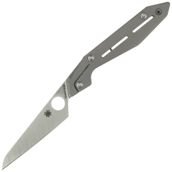 Spyderco - Nand Gray Titanium Satin Folding Knife - M398 - Gray - C270TIP