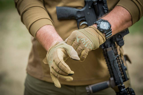 Helikon - Range Tactical Gloves Hard® - PenCott WildWood / Coyote - RK-RNG-PO-4511A