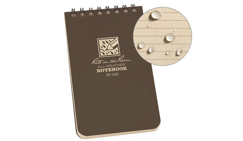 Rite in the Rain - All-Weather Notebook - 3 x 5" - 435 - Flat Dark Earth