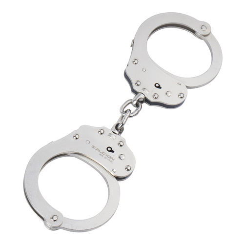 Alcyon - Steel Chain Handcuffs - Double Locking - Silver - 5050-X