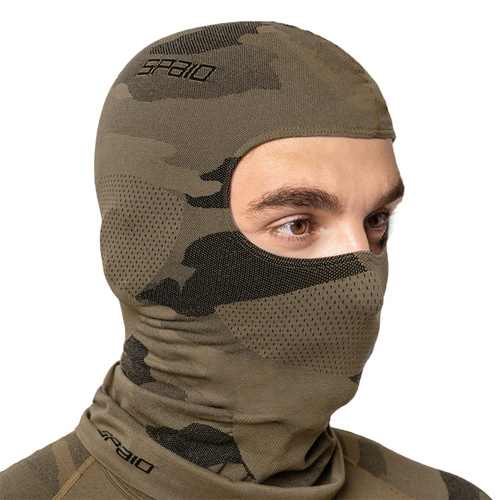 Spaio - Tactical Thermal Balaclava - Single Hole - Forest Green Camo