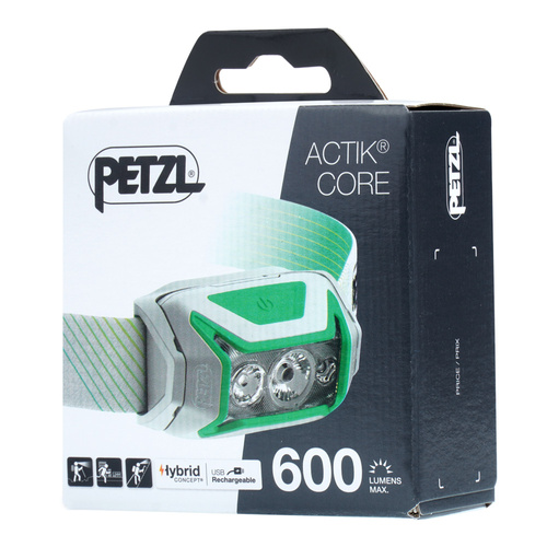Petzl - Actik Core Rechargeable LED Head Flashlight - 600 lm - Green - E065AA02