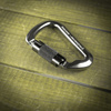 M-Tac - Aluminum Snap Hook with Key Lock - 10 cm - Gray - MTC-HDS30
