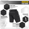 M-Tac - Tactical Shorts Rubicon Flex - 4-Way Stretch - YKK - Black - 20070002