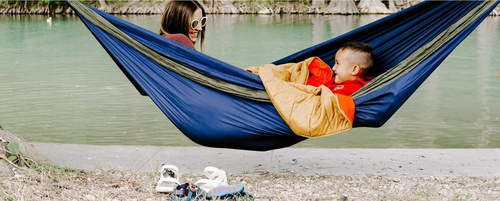 ENO - SingleNest® Hammock - Khaki / Maroon - SH025