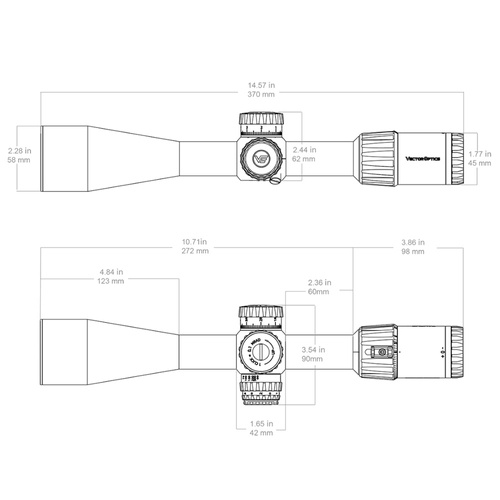 Vector Optics - Rifle Scope Tauron 4-24x50 FFP - MPX1 - Black - SCFF-65