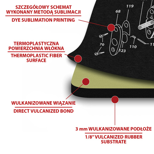 TekMat - Gun Cleaning Mat - CZ P-07 / P-09 - 27x43cm - TEK-R17-CZP07