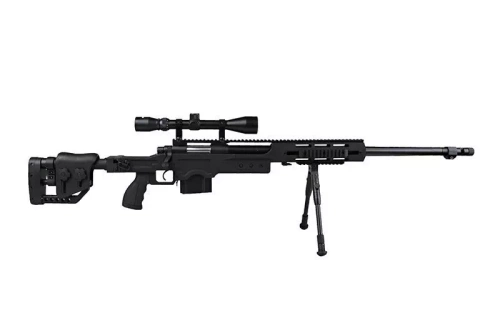 Well - ASG Sniper Rifle Replica MB4411D UPV - 6mm - Spring-loaded - Scope - Bipod - Black - WEL-03-007312