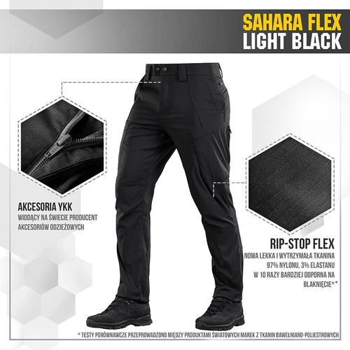 M-Tac - Tactical Pants Sahara Flex Lite - Black - 20064002