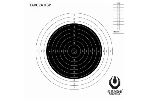 Range Solutions - KSP Sporting Rifle Target 50m - 100 pcs. - 200x200 mm - White - RAN-14-027077