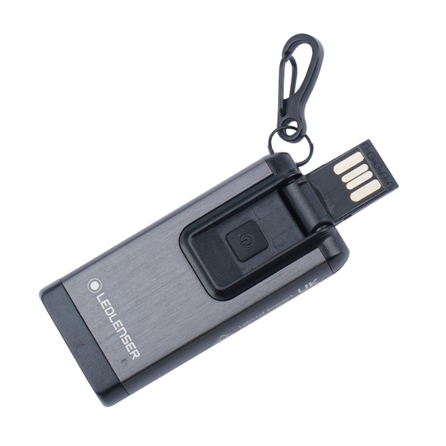 Ledlenser - Rechargeable LED Flashlight / Pendant K6R - 400 lm - With Red Light Mode - Gray - 502577