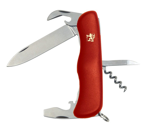 Mikov - Multifunction Pocket Knife Praktik 110 mm - 5 Tools - Red - 115-NH-5/AK RED