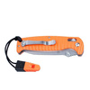 Ganzo - Folding Knife G7412P-OR-WS with Whistle - 440C - Orange - G7412P-OR-WS