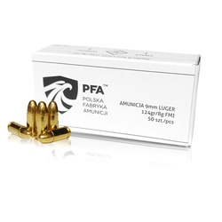 PFA - Pistol Ammunition 9 x 19 Para FMJ 124 gr / 8 g - 50 rounds