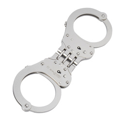 Alcyon - Steel Handcuffs Hinged - Double Locking - Silver - 5005-X