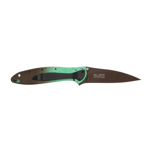 Kershaw - Leek EDC Folding Knife - Wharncliffe - Tip Safety Lock - SpeedSafe - Mint - 1660MINT