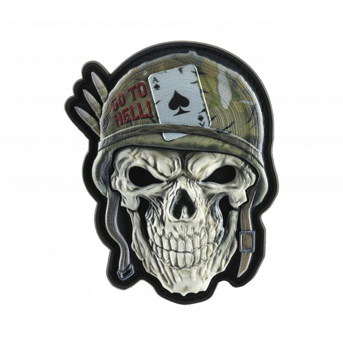 M-Tac - Patch Helmet Skull - Morale Patch - Olive - 51338101