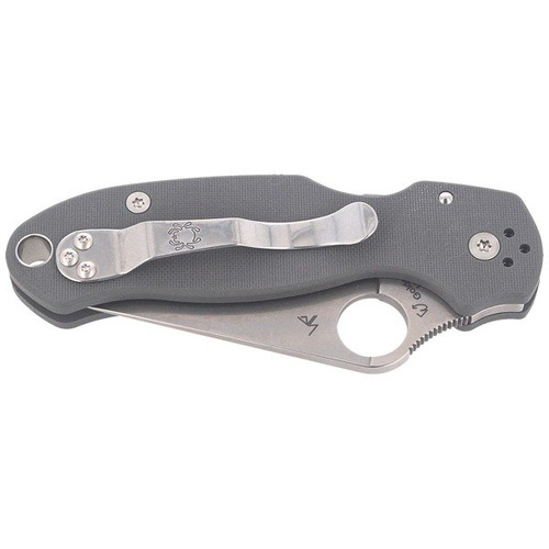 Spyderco - Para 3 G-10 Dark Gray Maxamet Plain Knife - C223GPDGY