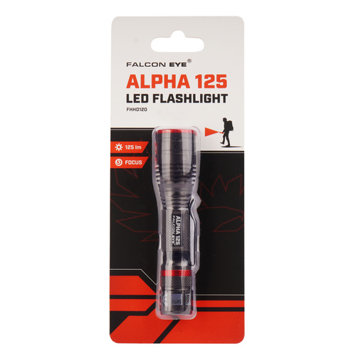 Falcon Eye - Handheld Flashlight Alpha 125 - Strobe - Focus - 125 lm - Black - FHH0120