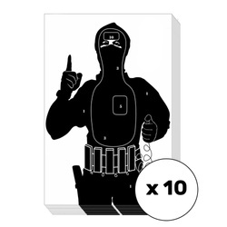  Shooting Target "Villain in the hood" - 400 x 600 mm - 10 pcs - T07024 