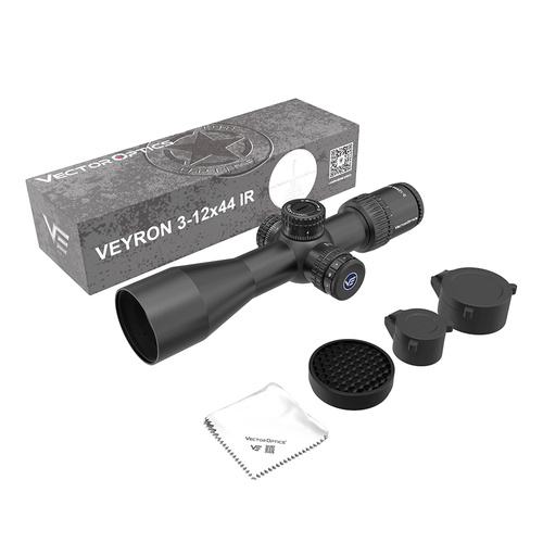 Vector Optics - Rifle Scope Veyron 3-12x44IR Compact Scope - SFP - MPR-V10 - Black - SCOM-40