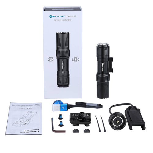 Olight - Tactical Weapon LED Light Odin Mini - 1250 lumens- Black