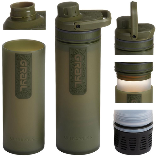 Grayl - UltraPress water filter bottle - 500 ml - Olive - 500-ODG