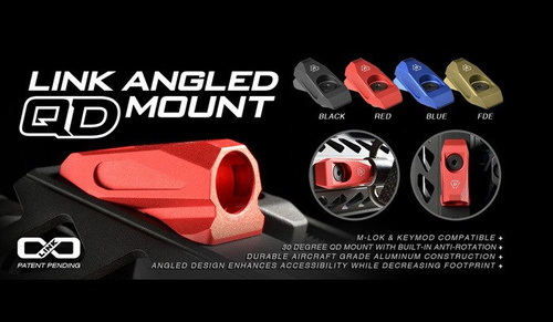 Strike Industries - Link Angled KeyMod / M-LOK QD Mount - Black - SI-LINK-AQD-BK