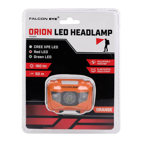 Falcon Eye - Headlamp Orion - Cree XPE LED - 160 lm - Orange - FHL0014