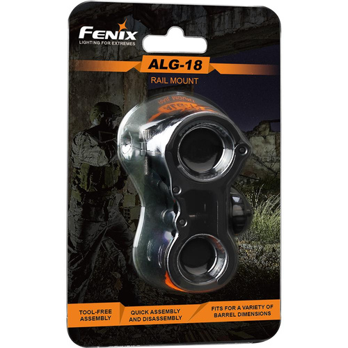 Fenix - Tactical Flashlight Mount for Rifles - 18-23 mm - Black - ALG-18
