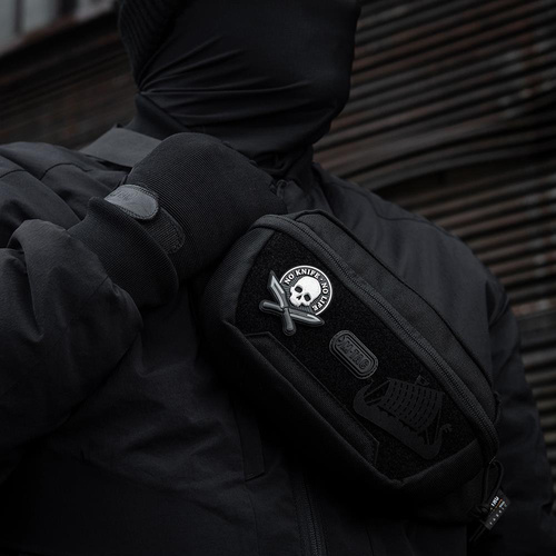 M-Tac - No Knife - No Life 3D PVC Patch - Black / White - 51128236