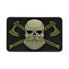 M-Tac - 3D Patch - Bearded Skull - Black / Olive - 51113201