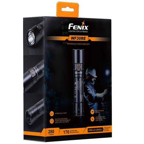Fenix ​​- LED Flashlight with 2600 mAh Rechargeable Battery - 280 lm - WF30RE