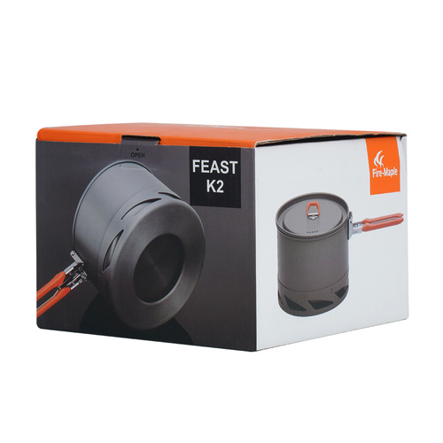 Fire Maple - Tourist Pot 1.5 L - Aluminum - Gray/Orange - FEAST K2-Orange