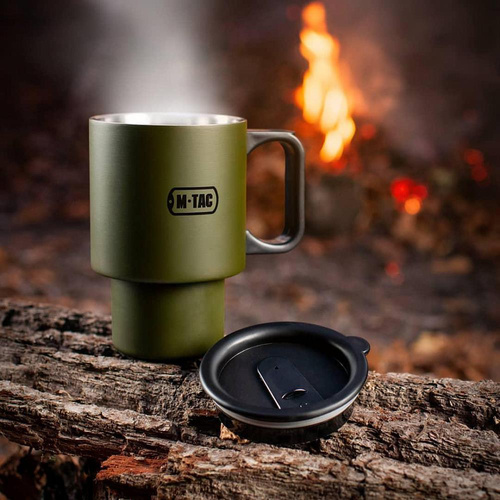 M-Tac - Thermal Mug With Lid - 450 ml - Olive - 60010001