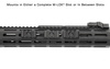 UTG - Picatinny Rail with M-LOK Mount - 1.57'' - 3 Slots - Black - MTURS10S