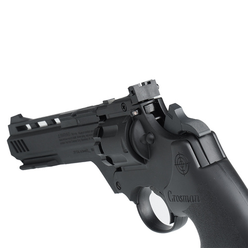 Crosman - Vigilante Airgun Revolver - 4.5 mm Diabolo / 4.46 BB - 6'' Barrel - Black - CCP8B2