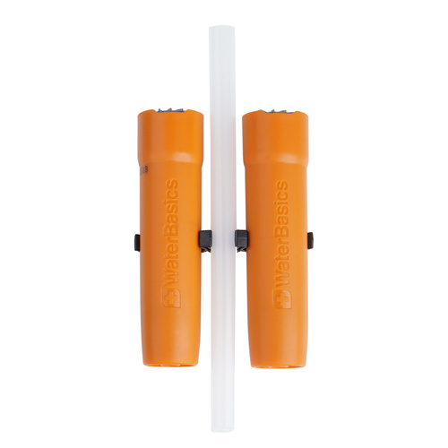 Aquamira - WaterBasics Emergency Straw Filter BLU Line - 2 Pieces - Orange - 67250