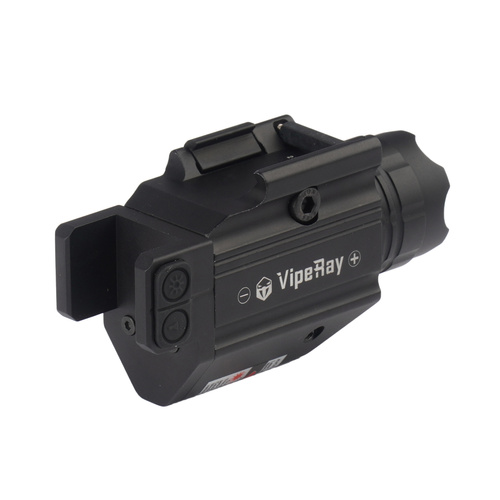 VipeRay - Tactical Flashlight with Laser for Pistols Doublecross Compact - Combo - Black - SCRL-05